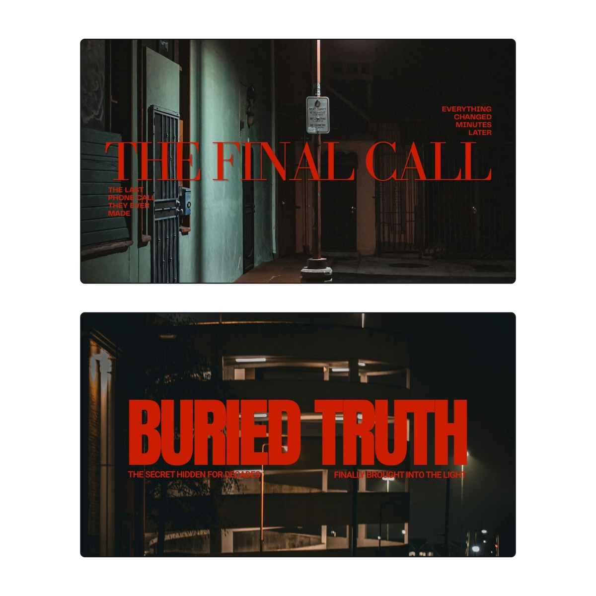 COLD CASE | 20 Youtube Thumbnail templates