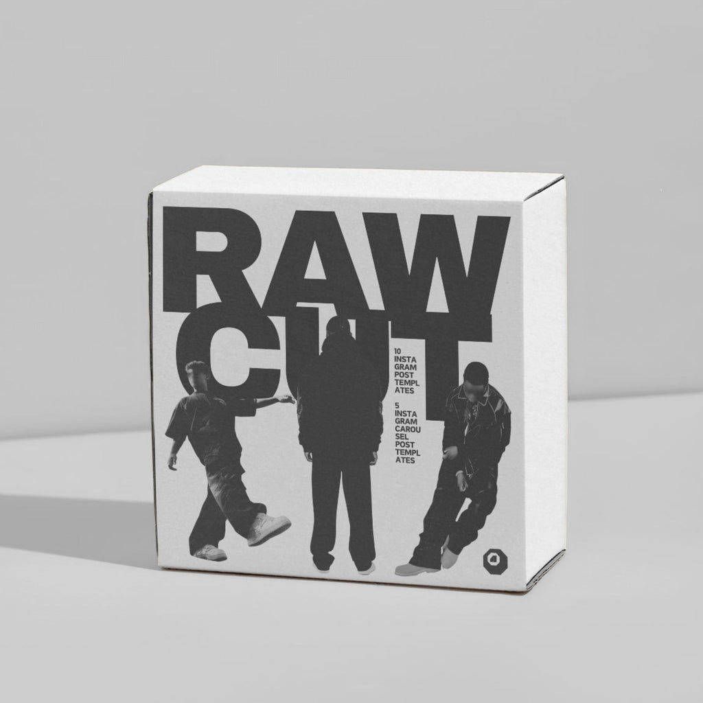 Raw Cut | 10 Instagram post templates & 5 carousel post templates